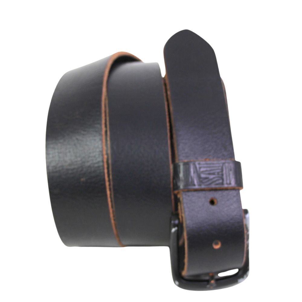 ALLSAINTS SADDLE BLACK REAL LEATHER 1 3/8"Wd CASUAL DRESS MEN'S BELT Sz 40 (A80